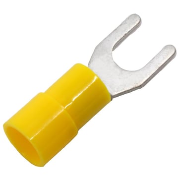 ABIKO Pre-insulated fork terminal KA4653G-PB, 4-6mm², M5, Yellow 7298-003402