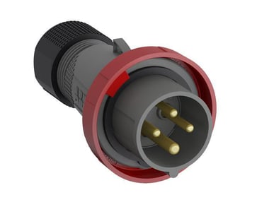 Industrial Plugs, 3P+E, 32A, 380 … 415 V Clock Position Of Grounding Contact 6 hour Color code Red 2CMA101103R1000