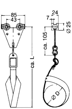 Cable carrriers for round cables 0312875