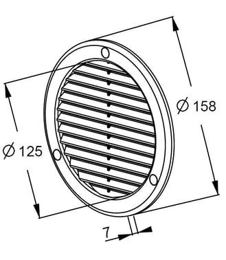 Plastic ventilation grille TRU Series UNITE TRU16