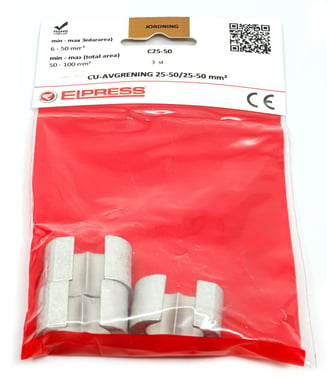 Tap off connector C25-50, 25-50/25-50mm²  - In bags of 3 pcs. 7309-021103