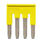 Cross bar for terminal blocks 4.0mm² screwmodels 4 poles Yellow color XW5S-S4.0-4 669313 miniature