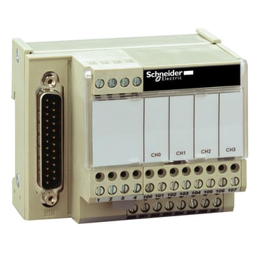 Connection sub-base ABE7 - for distribution of 4 analog output channels ABE7CPA21