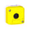 Trykknapkasse tom med 1 hul i lysegrå farve med gult låg for elevatorer, 1 x Ø22mm XALFK01 miniature