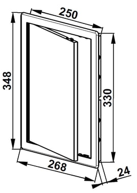 UNITE  Inspection door 250x330 mm with lock White UNITE-DT18