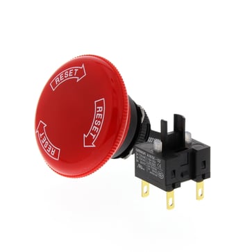 non-illuminated 40mm dia push-lock/turn-reset DPST-NC A165E-M-02 160653