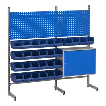 WFI L-rack 6  complete incl. 28 blue plastic bins 5-805-0