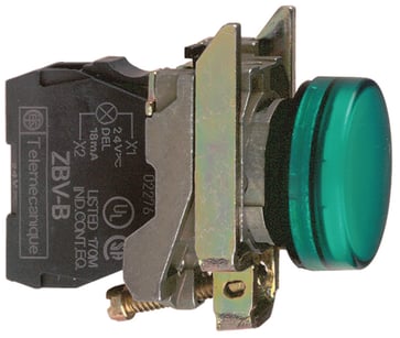 Harmony ATEX signallampe komplet med LED i grøn farve og 24VAC/DC forsyning (for Zone 21/22) XB4BVB3EX