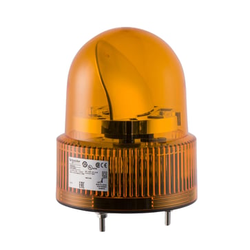 Harmony XVR Ø120 mm roterende signallampe med LED og lydgiver på op til 90dB og IP23 i orange farve, 24VAC/DC XVR12B05S