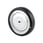 Tente Løs hjul, sort massiv gummi, ledende, Ø125x32 mm, Ø8,1xNL36 konusleje, 100 kg Byggehøjde: 125 mm. Driftstemperatur:  -20°/+85° 00008039 miniature