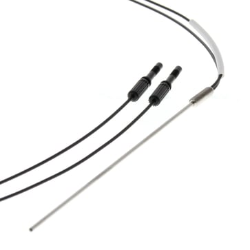 fiberoptisk sensor, diffuse, M3 hoved med 1.2mm dia ærme, standard R10 fiber, 2m kabel E32-DC200F 379175