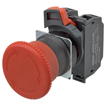 Push-In non-illuminated 40mm dia push-lock/turn-reset 1NC+NO A22NE-M-P102-N 679732