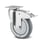 Tente Drejeligt hjul m/ bremse, grå gummi, Ø100 mm, 100 kg, DIN-kugleleje, med plade Rustfri Byggehøjde: 135 mm. Driftstemperatur:  -20°/+60° 00037541 miniature