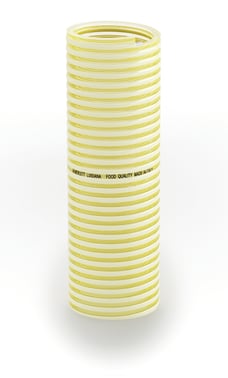 LUISIANA Gul transperant suge- & trykslange rulle a 25 meter Ø 150 mm 3 bar Vakuum: 50 % Temperatur -5°C til +60°C 9110201500000