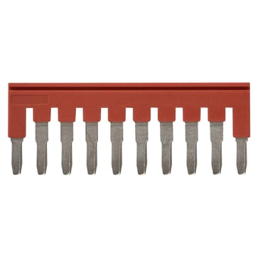 Cross bar for terminal blocks 4mm² push-in plusmodels 10 poles red color XW5S-P4.0-10RD 670045