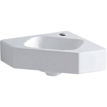 Geberit Icon corner washbasin, 460 x 330 x 130 mm, white porcelain KeraTect 124729600