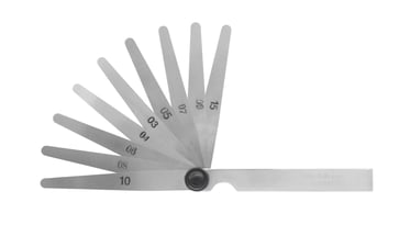 Feeler gauge 0,03-0,15 mm (9 blades) 100 mm conical rounded and 13 mm width 10585025