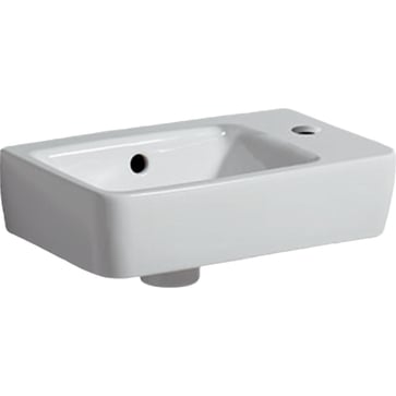 Geberit Renova Compact washbasin f/bathroom furniture, 400 x 250 x 150 mm, white porcelain KeraTect 276140600