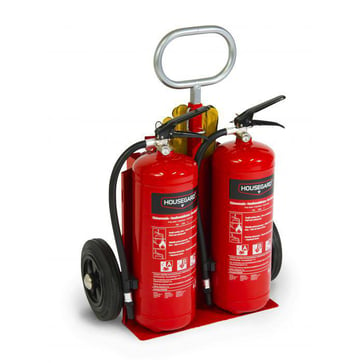 Housegard fire trolley with fire blanket and gloves including 2x6kg powder extinguishers 617006