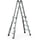 Telescopic ladder aluminium 4x4 steps 4,20 m 42437 miniature