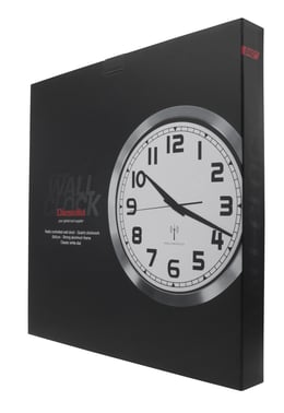 Radio-controlled wall clock Ø30 cm with strong aluminum frame and classic white dial 21315510