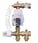 Gulvvarmeshunt Roth med 3 vejs ventil og termostatisk ventil 17466210.218 miniature