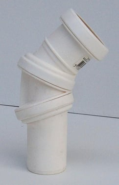 Bøjning drejelig hvid 40 mm muffe 186193-340