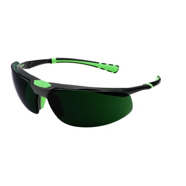 Univet X-Generation Welding Goggles 5X3 black/green frame w. green lens DIN 5 5X3.03.35.50