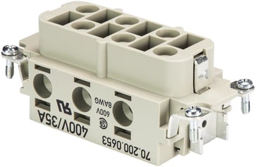 Revos Power indsats hun 2,5-6mm² skrue 6-pol 400V/35A 70.200.0653.0