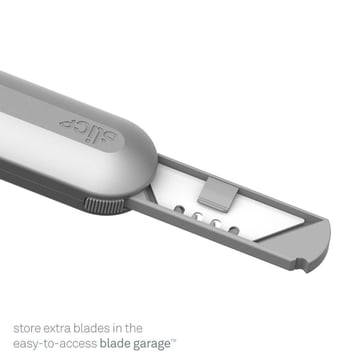 SLICE Keramisk kniv med metalhåndtag og auto-tilbageføring 10491 5810491