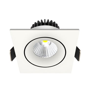 Velia Tilt LED Downlight, 3000K, mat hvid, firkantet 31121033