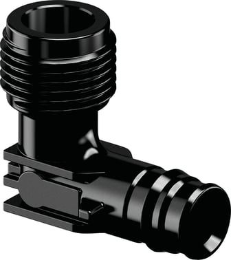 Uponor Q&E elbow adapter 90° male thread PPSU black 25 mm x ¾" 1008668
