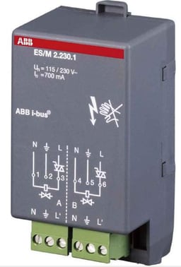 KNX snap-on elektronisk kontaktaktuator, 2-kanal, 230V ES/M2.230.1 2CDG110013R0011