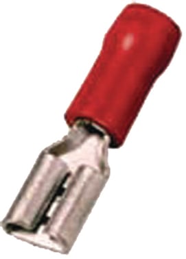 Insul. female disconnect 0,5-1mm² 6,3x0,8 red brass tinned ICIQ168FH