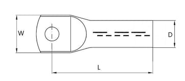 DIN 46235 Al-kabelsko profil AK35-10DIN-PR, 35/50mm² SM/SE M10 3405-224000