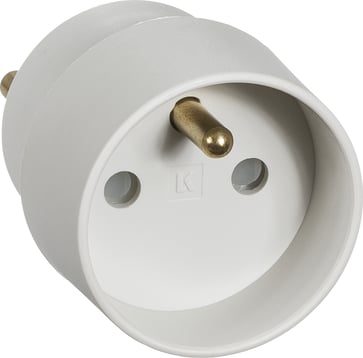 LK adaptor socket, DK-earth to pin-earth, light grey 210A5071