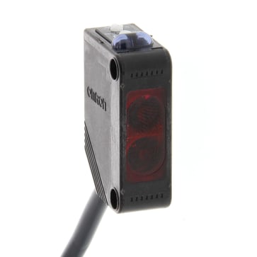 Fotoaftaster, transparent objekt, reflekterende, 500mm, DC, 3-leder, NPN, 2m kabel (kræver reflektor & beslag) E3Z-B61 2M OMS 323118