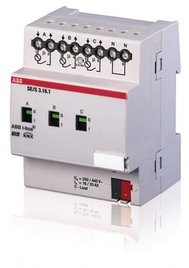 KNX energi aktuator 3-kanal, 230V, 16/20A, MDRC SE/S3.16.1 2CDG110136R0011