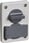 LK DREJEAFBRYDER stikkontakt 2-polet med DK-jord med 2-polet afbryder, lysegrå/mørkegrå 102J5012 miniature