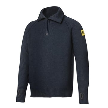 Wool Sweater w/short zipper 2905 dark gray size S 29059800004