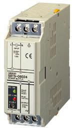 Strømforsyning, 100 til 240 VAC input, 60 W 24VDC 2.5A output, DIN-skinne montage, skrueklemmer, modulær PSU for flere konfigurationer, uden bus ledningstilslutningen S8TS-06024 358569
