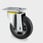Swivel wheel, black elastic rubber, Ø200 mm, 450 kg, precision ball bearing, with plate 00804231 miniature