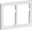 FUGA ramme Softline 63 1,5 modul vandret dobbelt, hvid 500D6215 miniature