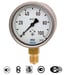 Capsule pressure gauge brass connection and stainless steel casing