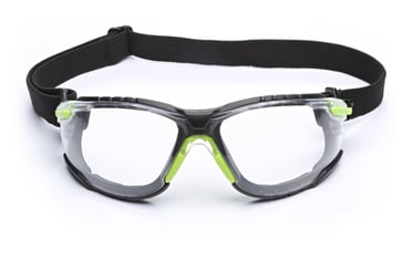3M™ Scotchgard™ Solus™ 1000 serien beskyttelsesbrille Grøn/Sort klar Kit SGAF 7100078881