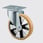 Swivel wheel, polyurethane, flat bane, Ø200 mm, 350 kg, precision ball bearing, with plate 113470025 miniature