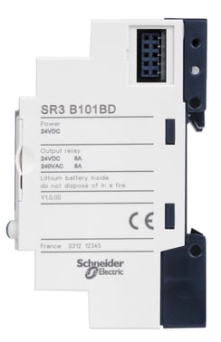 Zelio Logic SR3B Kompakt smart relæ/ programmerbar controller 10 I/Os, 24 V DC, med LCD, SR3B101BD SR3B101BD