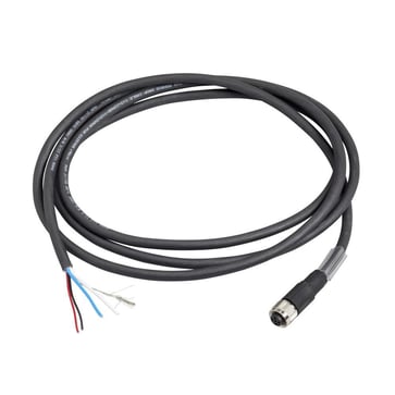 CANopen bus connection cable - angled - M12-A female-wire - 1m TCSCCN2FNX1SA