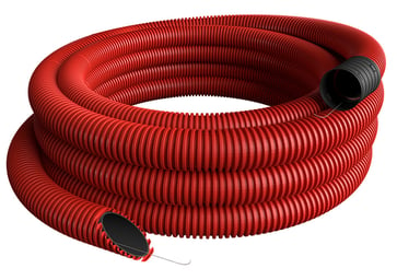Kabelrør 63/51 50m 450N rød EVOCAB FLEX HDPE korrugeret dobbeltvægget 2010006350004P01103