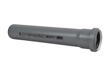 Ht-Pp (Amax Pro) afløbsrør med muffe grå Ø32 x 1000 mm PRO-032-018-100-GD
